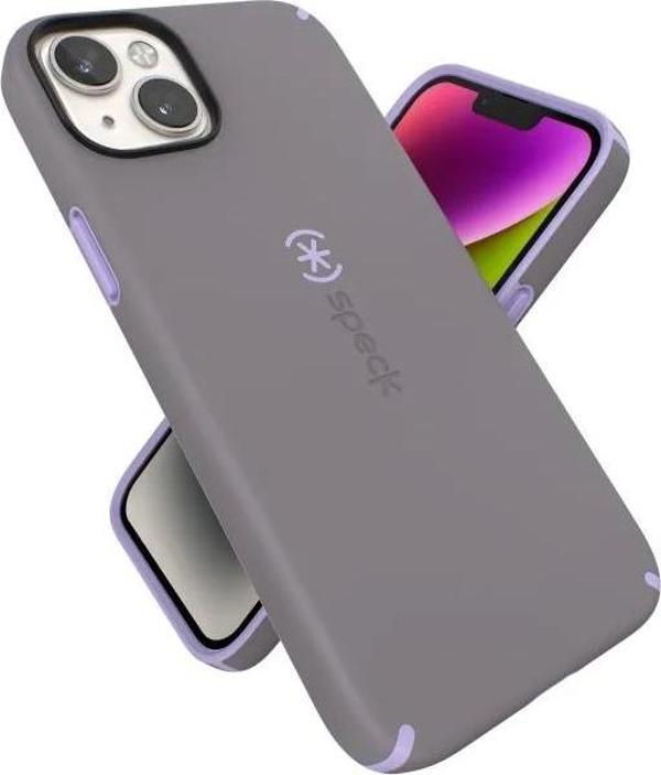 Speck iPhone 15 Plus & 14 Plus Kılıfı Cloudy Grey/Spring Purple - Image 1