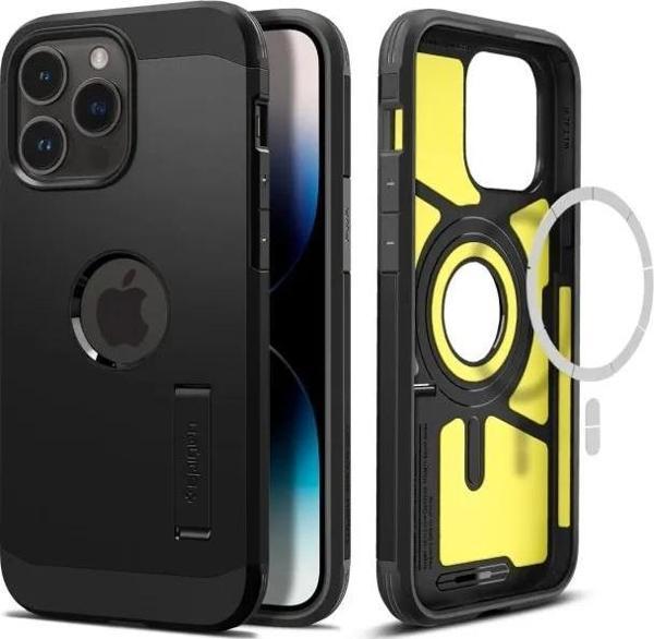 iPhone 14 Pro Max MagSafe Spigen Tough Armor (MagFit) Kılıf (2022)  Black - Image 1