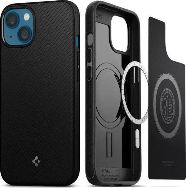 Spigen Mag Armor (MagFit) MagSafe Uyumlu iPhone 13 Mini Kılıfı - Matte Black Matte Black - Image 1
