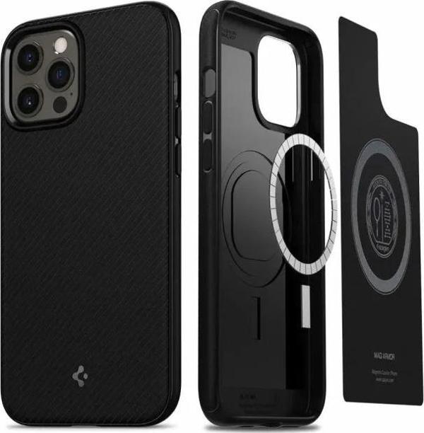 Spigen Mag Armor MagSafe Uyumlu iPhone 12 Pro Max Kılıf Matte Black - Image 1