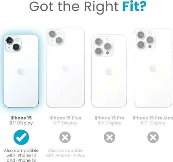 Speck ClickLock MagSafe iPhone 15 Kılıfı 6,1 İnç Coastal Blue/Dust Grey/White - Image 1