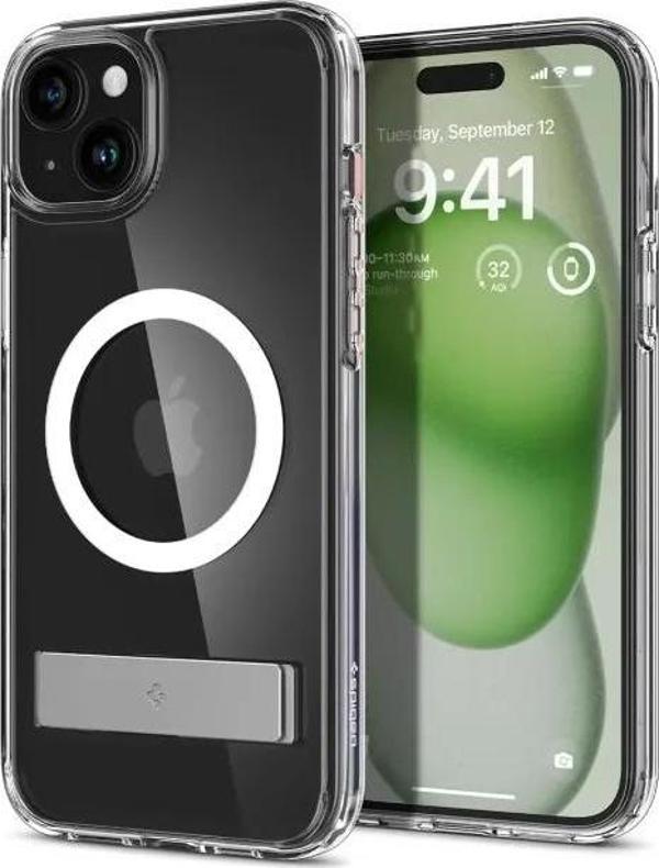 Spigen Manyetik Ultra Hybrid S MagFit iPhone 15 Plus Kılıf  Crystal Clear - Image 1