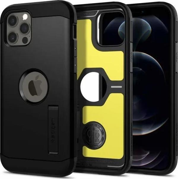 Spigen Tough Armor iPhone 12 & 12 Pro Kılıf Siyah - Image 1