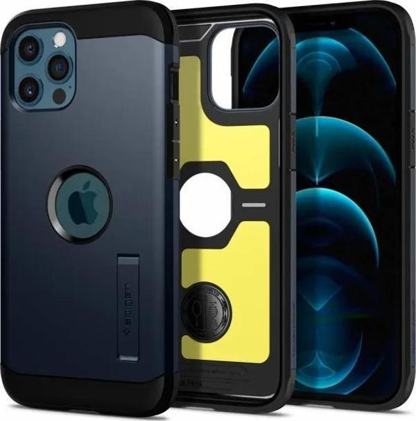 Spigen Tough Armor iPhone 12 Pro Max Kılıf Metal Slate - Image 1