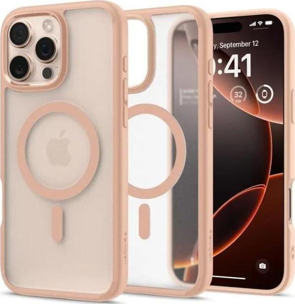 Spigen Ultra Hybrid MagFit iPhone 16 Pro Max Kılıf iPhone 16 Pro Max	 Frost Rose Titanium - Image 1