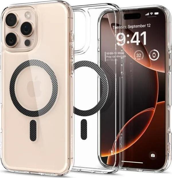 Spigen Ultra Hybrid T MagFit [Kamera Buton Korumalı] iPhone 16 Pro Max Kılıf iPhone 16 Pro Max Carbo - Image 1