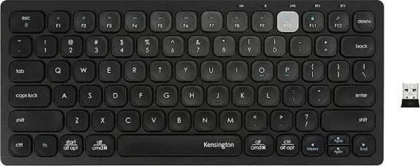 Kensington Çok Cihazlı Çift Kablosuz Kompakt Klavye (K75502US) Black Compact Wireless - Image 1