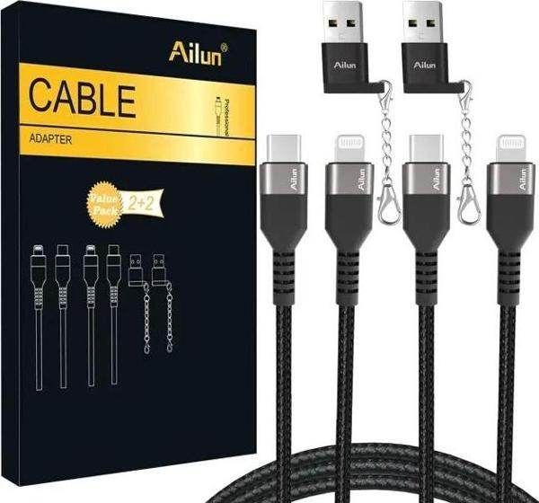 Ailun USB C - Yıldırım Kablosu 2'li Paket - Image 1