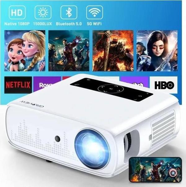 GROVIEW 4k Projektör WiFi ve Bluetooth Desteği - Image 1