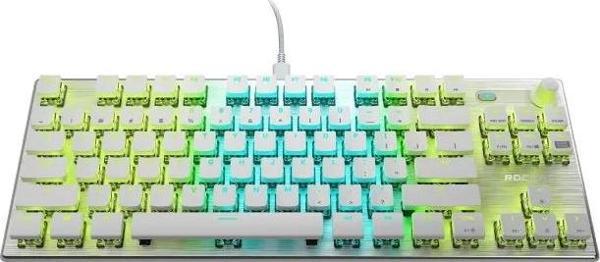 ROCCAT Pro Tenkeyless Lineer Optik Titan Switch PC Oyun Klavyesi Beyaz Vulcan TKL Pro - Image 1
