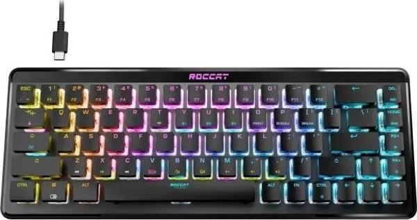ROCCAT Pro Tenkeyless Lineer Optik Titan Switch PC Oyun Klavyesi Siyah Vulcan II Mini Air Linear - Image 1