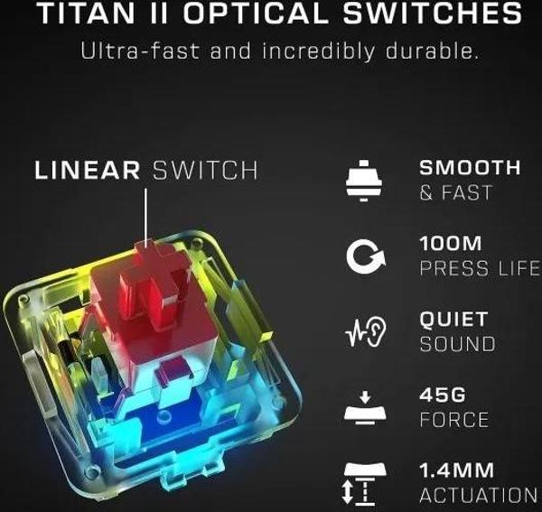 ROCCAT Vulcan II Max – Optik-Mekanik PC Oyun Klavyesi Siyah Vulcan II Max Tactile - Image 1
