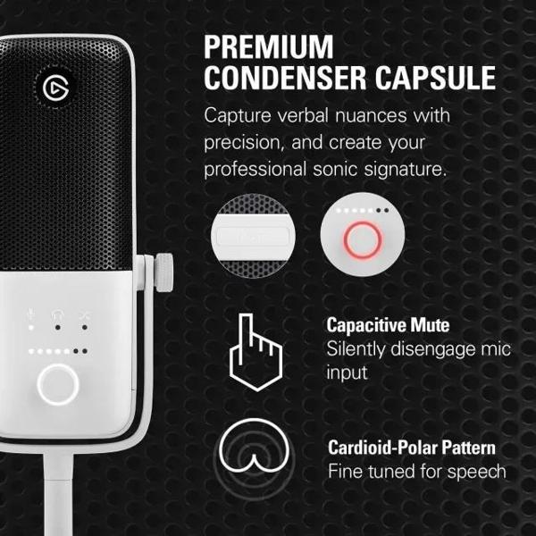 Elgato Wave:3 Premium Studio Quality USB Condenser Mikrafon White Starter Kit - Image 1