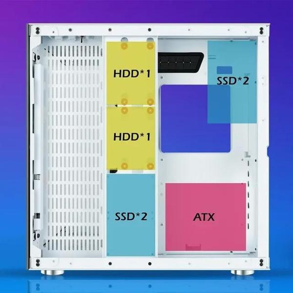 GIM ATX Mid-Tower PC Kasası Beyaz White - Image 1