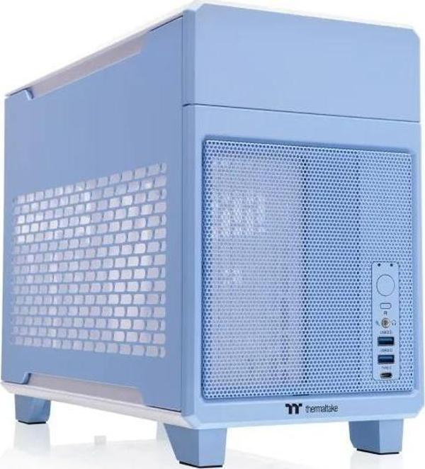 Thermaltake Core V21 SPCC Mikro ATX Mini ITX Cube Oyun Bilgisayarı Kasası TR100 Hydrangea Blue - Image 1