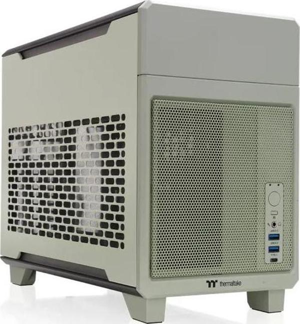 Thermaltake Core V21 SPCC Mikro ATX Mini ITX Cube Oyun Bilgisayarı Kasası TR100 Matcha Green - Image 1