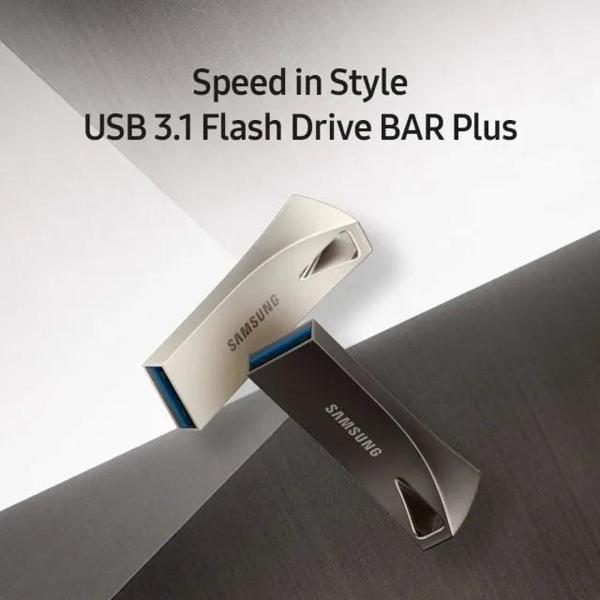 SAMSUNG BAR Plus USB 3.1 Flash Bellek 256 GB  256 GB Gri - Image 1