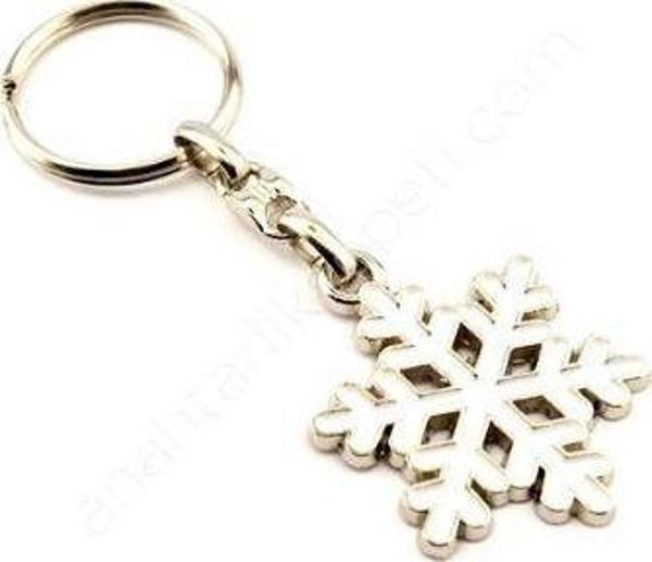 Kar Tanesi Anahtarlık Metal Çanta Aksesuarı Matal Anahtarlık - Image 1