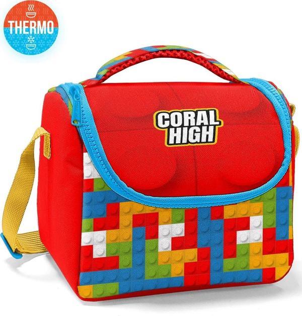 Coral High Kids Renkli Blok Desenli Thermo Beslenme Çantası 11791 - Image 1