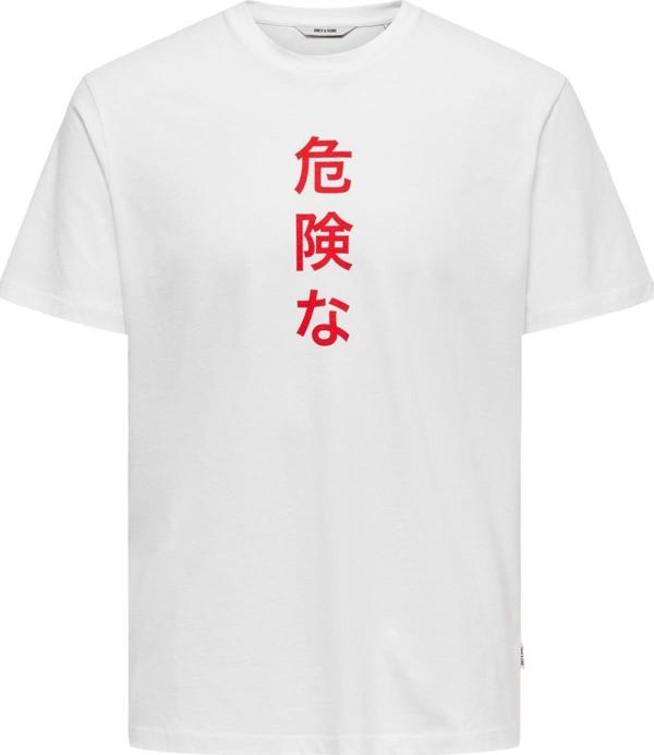 Only & Sons Erkek Beyaz Ejderha T-shirt-22018480 - Image 1