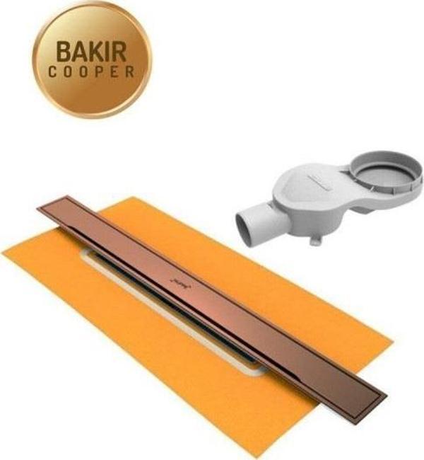 Hüppe Duş Kanalı 60 cm Galata A Parlak Bakır Yan.Ç Yandan Çıkışlı 47H00210000PB014 - Image 1