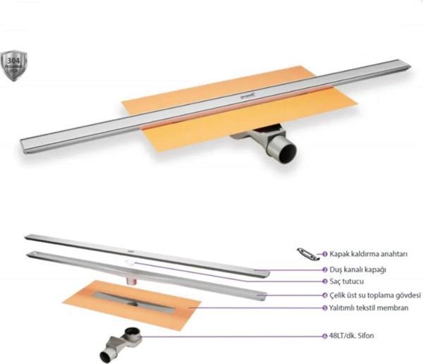 Hüppe Virtuoso Duş Kanalı 60 Cm Mat(48 LT Yandan) 47H0032000000006 - Image 1