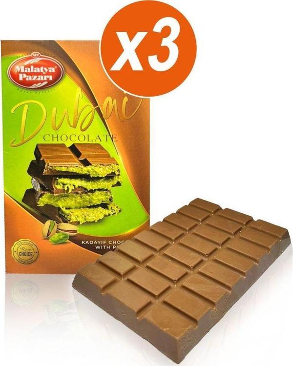 Malatya Pazarı Murat Palancı Dubai Çikolata 100 Gr X3 - Image 1