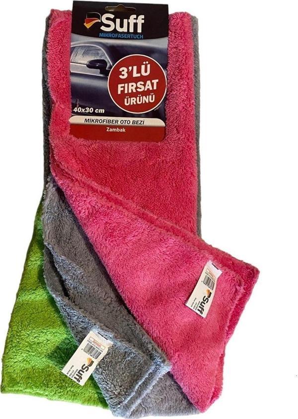 Suff 3'Lü Fırsat Mikrofiber Cila Bezi (Zambak) 40X30 Cm - Image 1