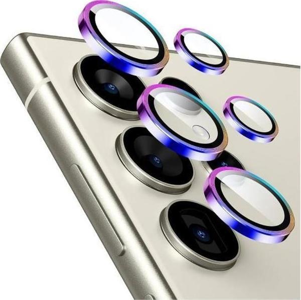 Sunix Samsung S25 Ultra İle Uyumlu Darbeye Dayanıklı Safir Kamera Lens Koruyucu Renkli - Image 1