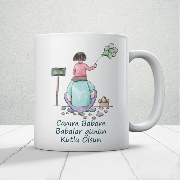 Canım Babam Baskılı Babalar Günü Kupa Bardak Kahve Kupa Bardak-26 - Image 1