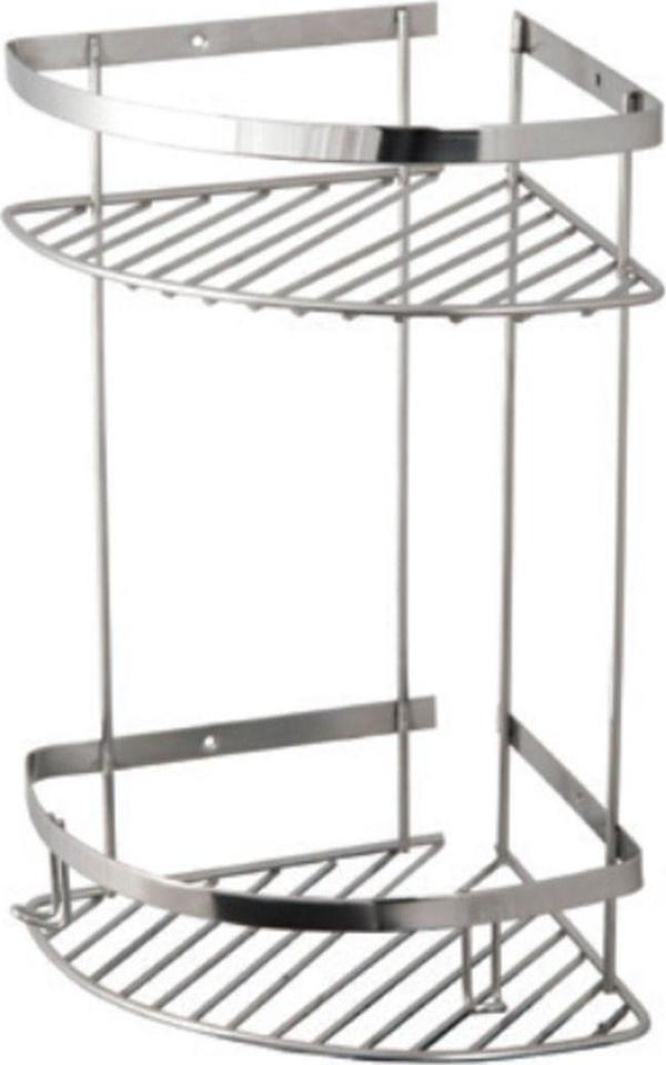 Mk Yapı Market Paslanmaz İkili Köşe Şampuanlık 18X18 Cm - Image 1