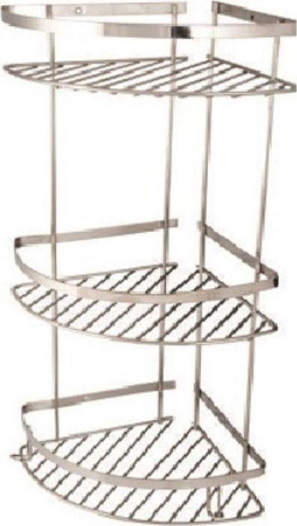 Mk Yapı Market Paslanmaz Üçlü Köşe Şampuanlık 18X18 Cm - Image 1