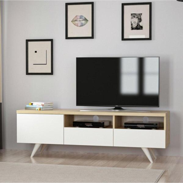 Bmdekor Tv Sehpası Berrak Beyaz Safir Meşe 150 Cm - Image 1