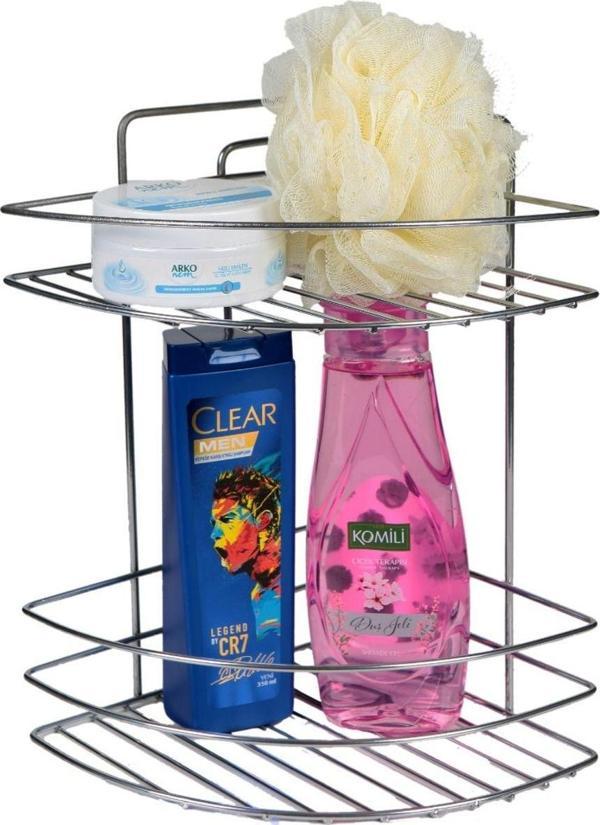 Kea 2'Li Banyo Köşe  Şampuanlık Krom - Image 1
