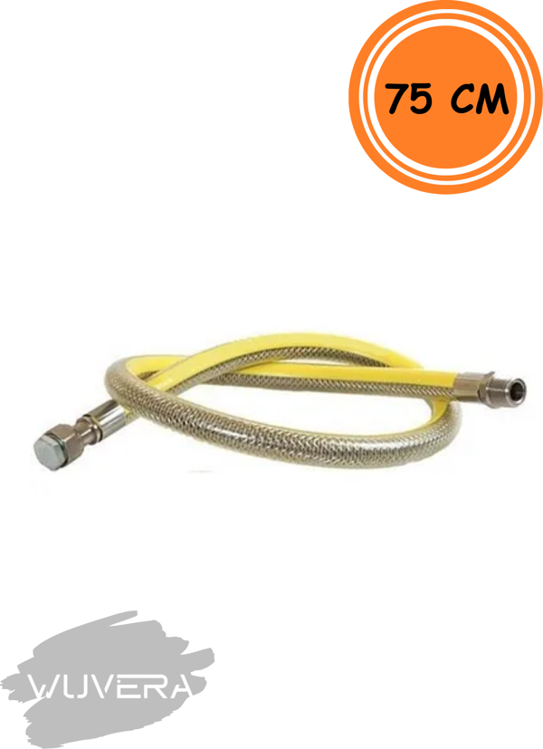 Wuvera 75 cm Ankastre Ocak Set Üstü Ocak Tambur Fırın Doğalgaz Bağlantı Hortumu – Güvenli ve Dayanıklı Bağlantı Çözümü - Image 1