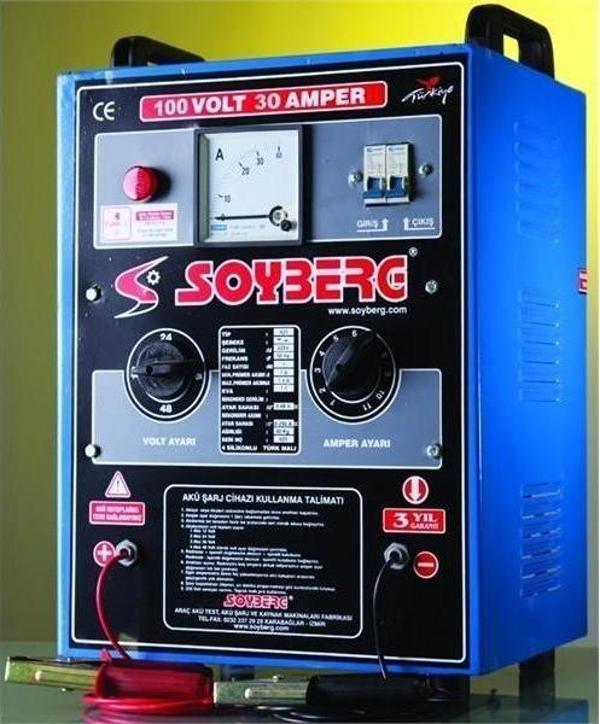 Soyberg 130 Akü Şarj Cihazı 8 Akü 30 Amper 100 VOLT - Image 1