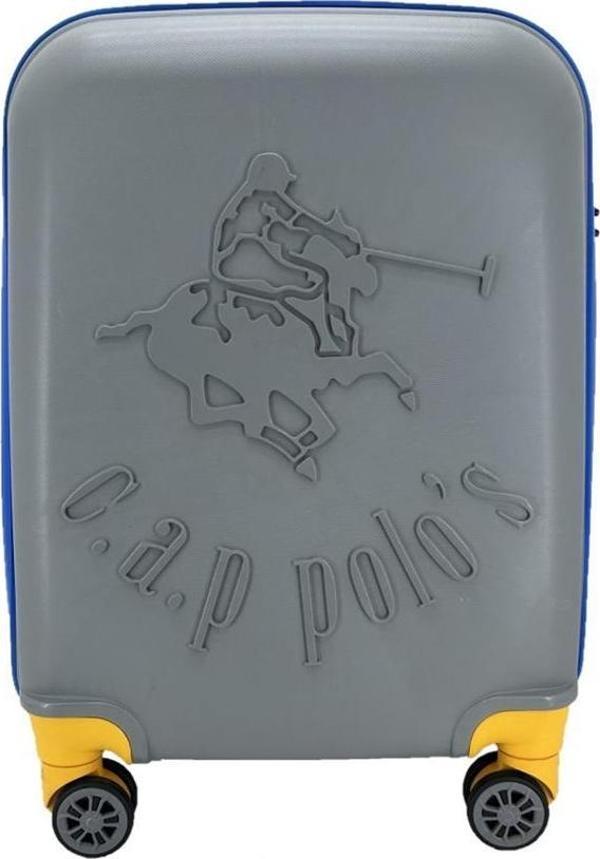 Cap Polo's Polipropilen Büyük Boy Valiz Gri - Image 1