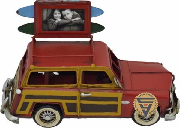 Dekoratif Nostaljik Metal Land Rover Rustik Otomobil Kırmızı - Image 1