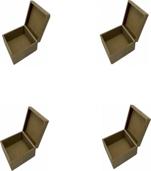 Dörtlü Küçük Boy Ahşap Kutu 11x11 Cm - Image 1