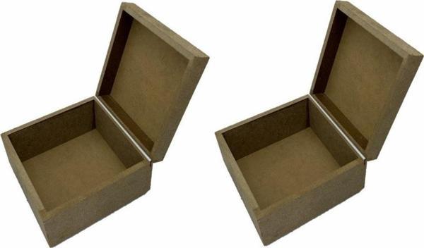 İkili Küçük Boy Ahşap Kutu 11x11 Cm - Image 1