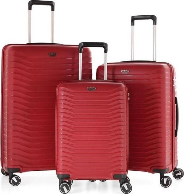 Ççs 5235 Polipropilen 3 Lü Valiz Seti Bordo - Image 1