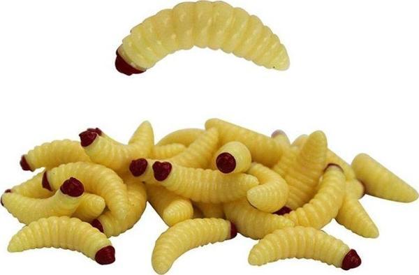 Sea Horse Worm  2 Cm Cream-Red Head 10 Pcs - Image 1