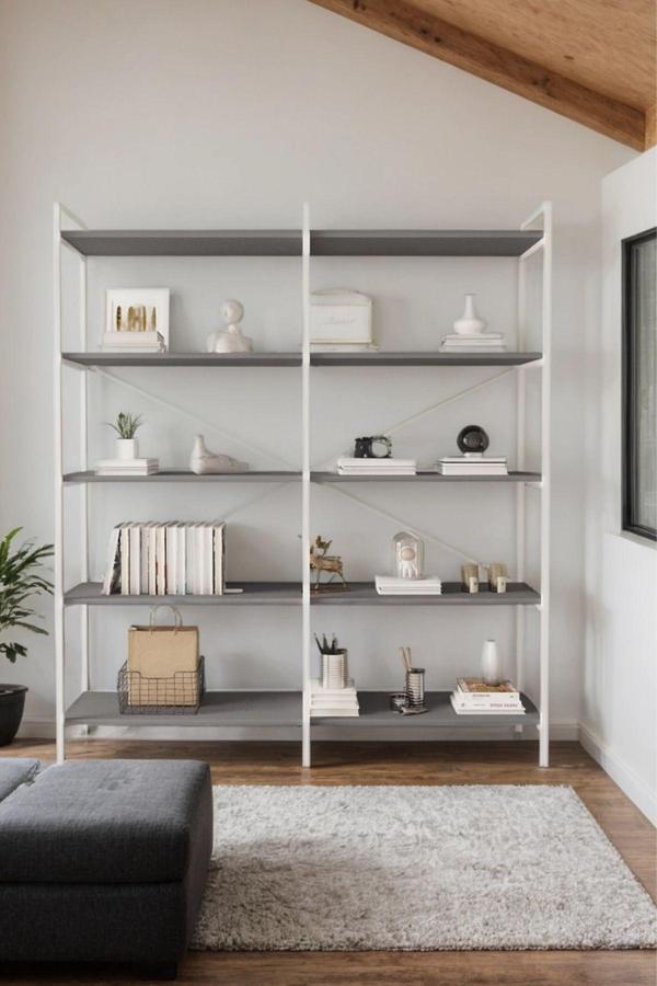 Mobitopya Bd Nilamu Antrasit 150 Cm Kitaplık, Organizer, Ofis, Ev, 5 Raflı Kitaplık 150*170*34 Cm - Image 1