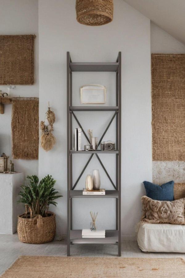 Mobitopya Nilamu Antrasit 45 Cm Kitaplık, Metal Aksamlı, Organizer, Ofis, 45*170*34 - Image 1