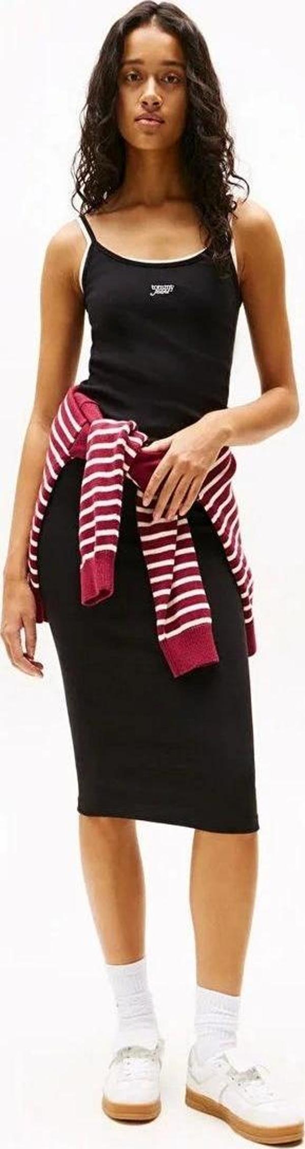TJW SCRIPT STRAP MIDI DRESS EXT - Image 1