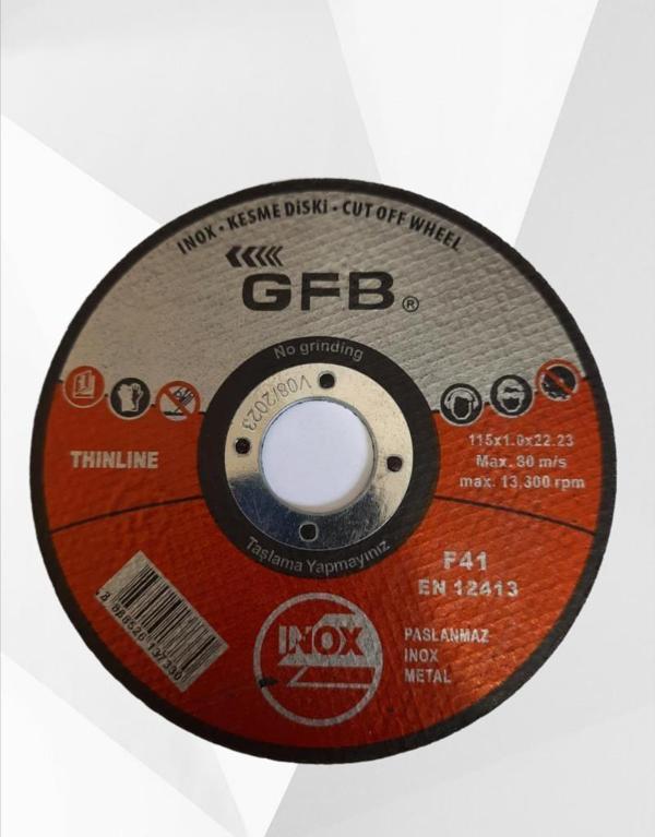 GFB İnox Kesici Taş 115x1,0x22.23  - Image 1