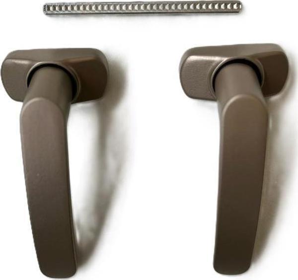 Alüminyum Basmalı Yaylı Kapı Kolu Bronz Takım  - Image 1