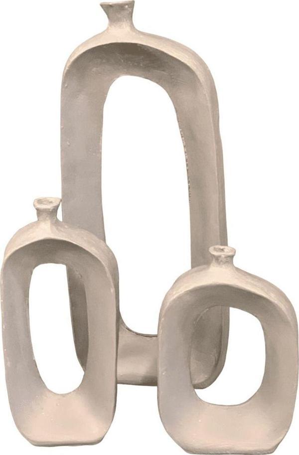 By Ari Ev Dekorasyon Üçlü İskandinav Tarzı Oval Seramik Vazo Set Vz258-4 - Image 1