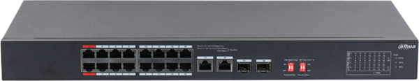 DAHUA S3218-16ET-135 , 16 Port, Megabit, 16 Port PoE, 135W, +2 Port Gigabit SFP, +2 Port GigaBit Uplink, Longe Range 250 - Image 1