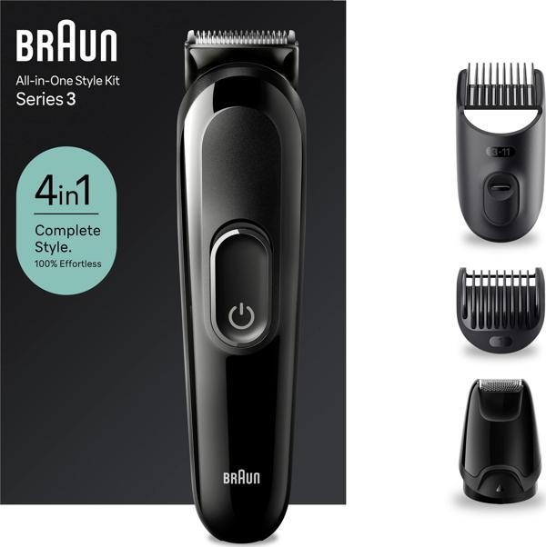 Braun Series 3 SK3400 Hepsi Bir Arada Şekillendirme Seti, 4’ü 1 Arada Erkek Bakım Kiti - Image 1